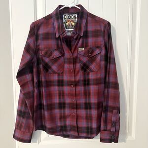DIXXON Flannel SAILOR'S DELIGHT Flannel Snap Front Shirt Women's Medium Plaid